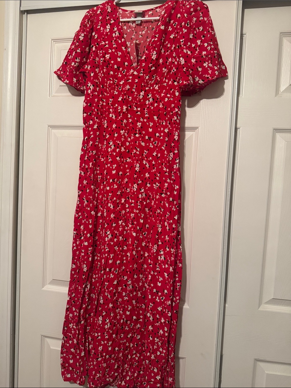 a new day Red Floral Maxi Dress